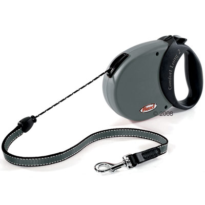 Dog Lead Flexi Comfort Long Medium - 8 m - anthracite 
