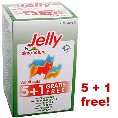 70g Almo Nature Jelly Pouch 5 + 1 Free Tuna 112880 almo 5 plus 1 1 70g Almo Nature Jelly Pouch 5 + 1 Free Tuna