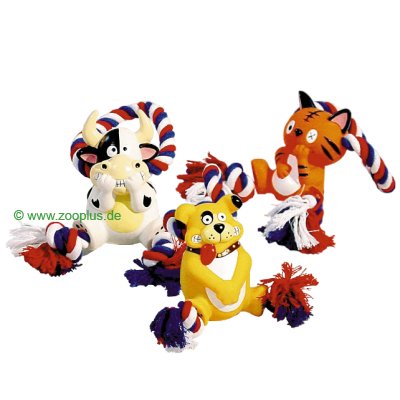 Squeaky Dog Toy with Cotton Rope - 20 cm