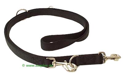 Hunter Dog Lead Black - 200cm long 2.5cm wide