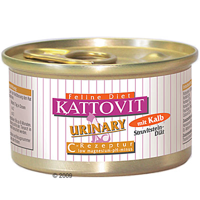 132574 finnern kattov uri1 1 Kattovit Urinary Low Magnesium   6 x 85 g Veal