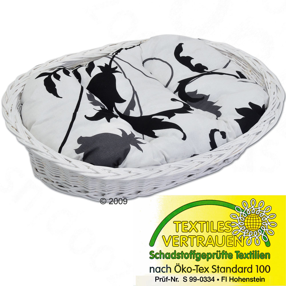 Basket black White 60 X 45 X 15 Cm (l X W X H)
