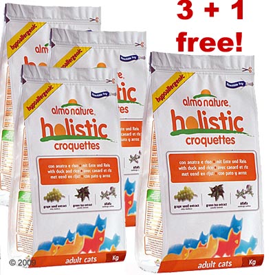3 + 1 Special Offer 400 g Almo Nature Holistic Cat Food Mixed Pack 145478 almo nature offer 1 3 + 1 Special Offer 400 g Almo Nature Holistic Cat Food Mixed Pack