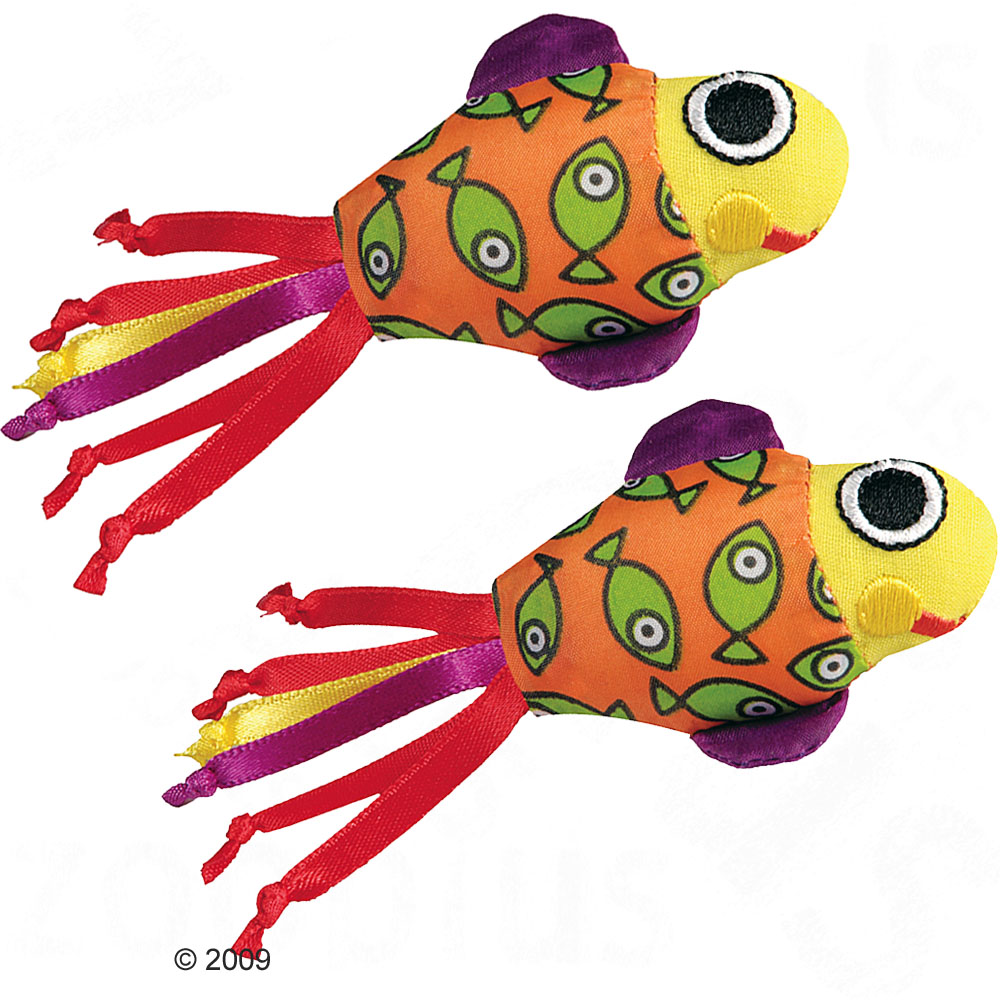 This PetStages cat toy from robust nylon and rustling foil in the fins plus catnip will be loved by your cat and make a great hunter out of the laziest of kitti