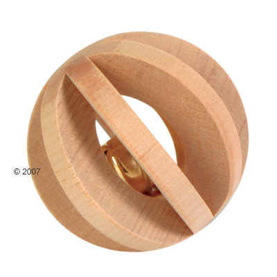 Wood Ball with Bell -