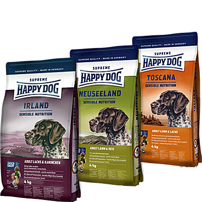 36043 1 Happy Dog Culinary World Tour Taster Pack   Toscana New Zealand Ireland