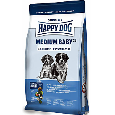 Happy Dog Supreme Medium Baby 28 Economy pack 2 x 10 kg 60942 1 Happy Dog Supreme Medium Baby 28 Economy pack 2 x 10 kg