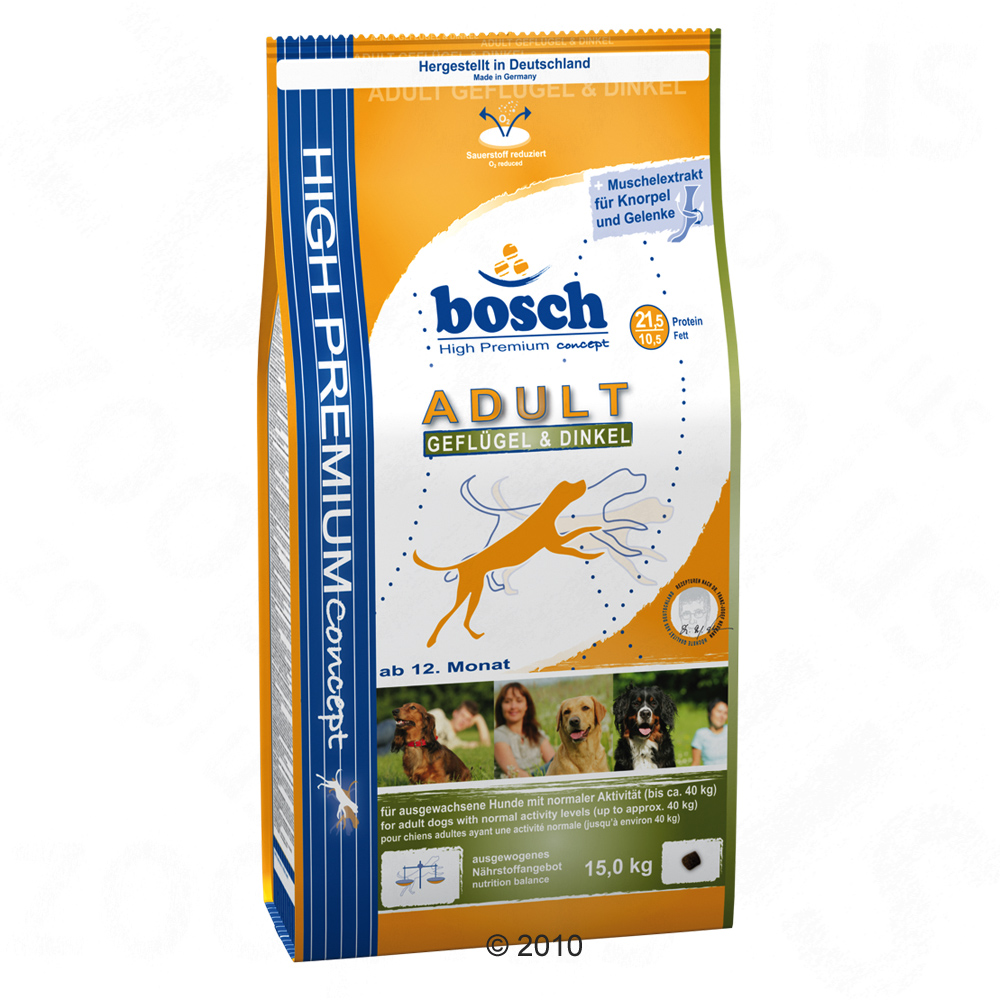 9576 bosch adultgefluegel 1 Bosch Adult Poultry & Spelt   2 x 15 kg