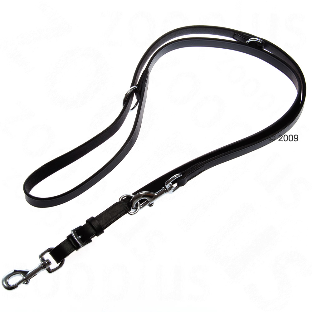Leather Dog Leash - Black: 200cm Long  1.8cm Wide