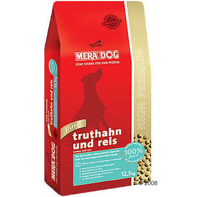 99467 1 Mera Dog pure Turkey & Rice   Economy pack 2 x 12.5 kg