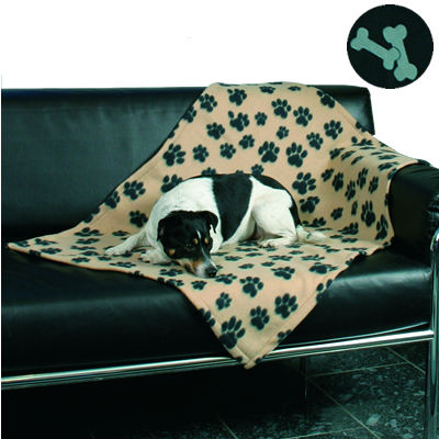 Fleece Blanket Beany - Black with Bones