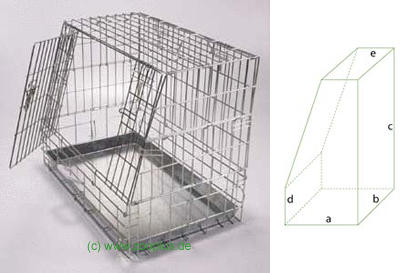 Sloping Transport Cage  - 50 cm x 77 cm x 63 cm