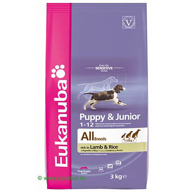 Eukanuba Puppy & Junior Lamb & Rice - 15 kg