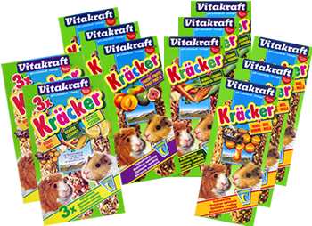 Vitakraft Guinea Pig Kräcker Multipack - 3 x 3 Pack Combo (Honey, Fruit, Nut)