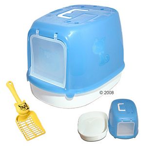 Covered Litter Box  - Blue