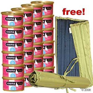 24 x 170g Cosma Thai in Jelly + Padded Mat Relax Free!