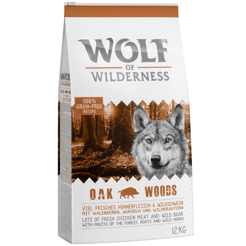 wolf of wilderness adult oak woods dog food